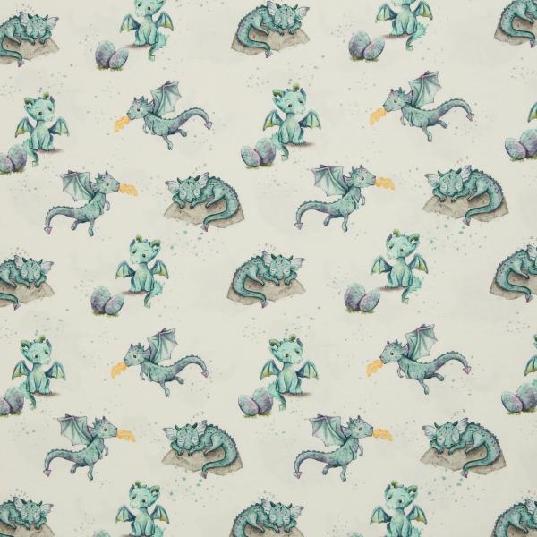 Baumwolljersey Miracle kleine Drachen by Christiane Zielinski by Swafing
